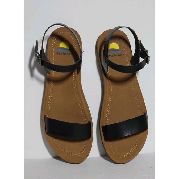 Paradise Bay Shoes - Womens Paradise Bay Black Pastel Gem Strappy Sandals Sz 8.5 M